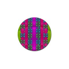 Flowers In A Rainbow Liana Forest Festive Golf Ball Marker (4 Pack) by pepitasart