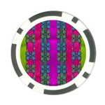 Flowers In A Rainbow Liana Forest Festive Poker Chip Card Guard Front