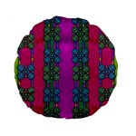 Flowers In A Rainbow Liana Forest Festive Standard 15  Premium Round Cushions Back