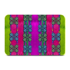 Flowers In A Rainbow Liana Forest Festive Plate Mats by pepitasart