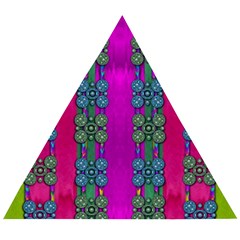 Flowers In A Rainbow Liana Forest Festive Wooden Puzzle Triangle