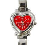 Chinese Dragon On Vintage Background Heart Italian Charm Watch Front