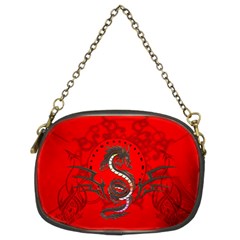 Chinese Dragon On Vintage Background Chain Purse (two Sides) by FantasyWorld7