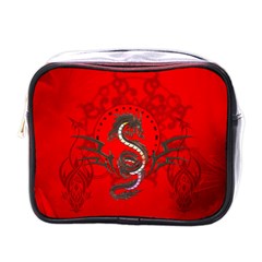 Chinese Dragon On Vintage Background Mini Toiletries Bag (one Side) by FantasyWorld7