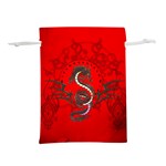 Chinese Dragon On Vintage Background Lightweight Drawstring Pouch (M) Back