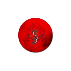 Chinese Dragon On Vintage Background Golf Ball Marker by FantasyWorld7