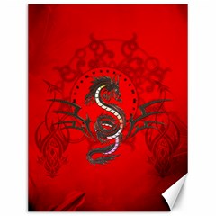 Chinese Dragon On Vintage Background Canvas 12  X 16  by FantasyWorld7