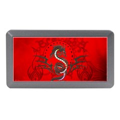 Chinese Dragon On Vintage Background Memory Card Reader (mini) by FantasyWorld7