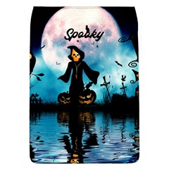 Funny Halloween Design With Skeleton, Pumpkin And Owl Removable Flap Cover (l) by FantasyWorld7