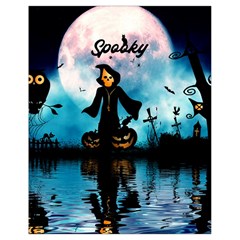 Funny Halloween Design With Skeleton, Pumpkin And Owl Drawstring Bag (small) by FantasyWorld7