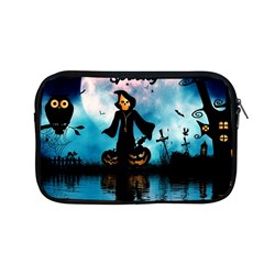 Funny Halloween Design With Skeleton, Pumpkin And Owl Apple Macbook Pro 13  Zipper Case by FantasyWorld7