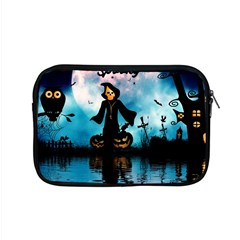 Funny Halloween Design With Skeleton, Pumpkin And Owl Apple Macbook Pro 15  Zipper Case by FantasyWorld7