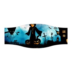 Funny Halloween Design With Skeleton, Pumpkin And Owl Stretchable Headband by FantasyWorld7