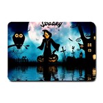 Funny Halloween Design With Skeleton, Pumpkin And Owl Small Doormat  24 x16  Door Mat