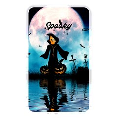 Funny Halloween Design With Skeleton, Pumpkin And Owl Memory Card Reader (rectangular) by FantasyWorld7