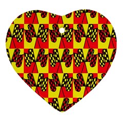 Race Flag Ornament (Heart)