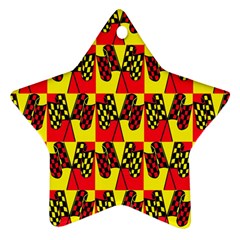 Race Flag Ornament (Star)