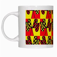 Race Flag White Mugs