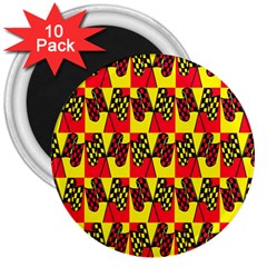 Race Flag 3  Magnets (10 pack) 