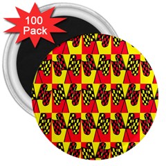 Race Flag 3  Magnets (100 pack)