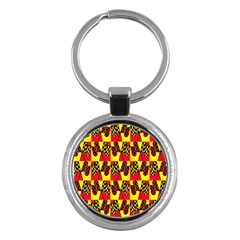 Race Flag Key Chain (Round)