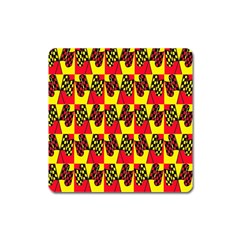 Race Flag Square Magnet