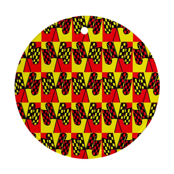 Race Flag Round Ornament (Two Sides)