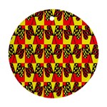 Race Flag Round Ornament (Two Sides) Back