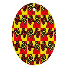 Race Flag Oval Ornament (Two Sides)