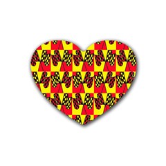 Race Flag Heart Coaster (4 pack) 