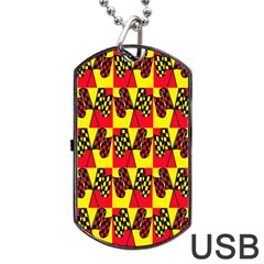 Race Flag Dog Tag USB Flash (One Side)