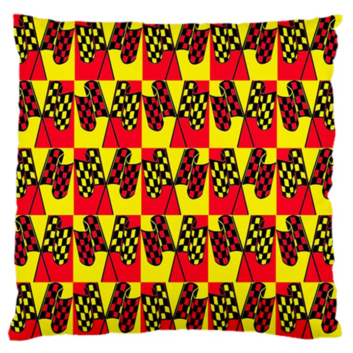 Race Flag Large Flano Cushion Case (One Side)