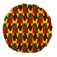 Race Flag Large 18  Premium Flano Round Cushions