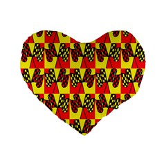 Race Flag Standard 16  Premium Flano Heart Shape Cushions