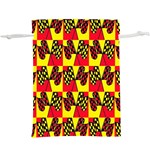 Race Flag  Lightweight Drawstring Pouch (XL) Back