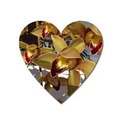 Orchids  1 1 Heart Magnet by bestdesignintheworld