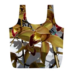 Orchids  1 1 Full Print Recycle Bag (l) by bestdesignintheworld