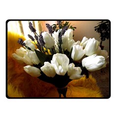 Tulips 1 3 Double Sided Fleece Blanket (small)  by bestdesignintheworld