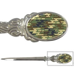 Curve Shape Seamless Camouflage Pattern Letter Opener by Vaneshart