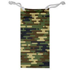 Curve Shape Seamless Camouflage Pattern Jewelry Bag by Vaneshart