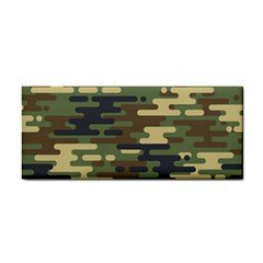 Curve Shape Seamless Camouflage Pattern Hand Towel by Vaneshart