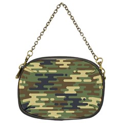 Curve Shape Seamless Camouflage Pattern Chain Purse (two Sides) by Vaneshart