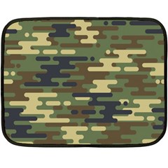 Curve Shape Seamless Camouflage Pattern Fleece Blanket (mini) by Vaneshart