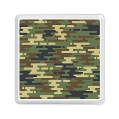 Curve Shape Seamless Camouflage Pattern Memory Card Reader (square) by Vaneshart