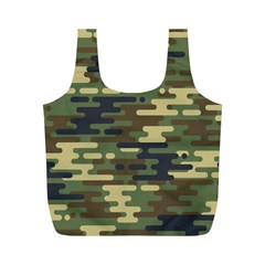 Curve Shape Seamless Camouflage Pattern Full Print Recycle Bag (m) by Vaneshart