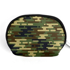 Curve Shape Seamless Camouflage Pattern Accessory Pouch (medium) by Vaneshart