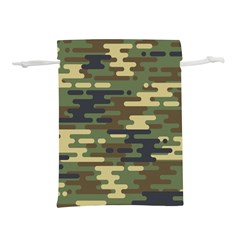 Curve Shape Seamless Camouflage Pattern Lightweight Drawstring Pouch (l) by Vaneshart