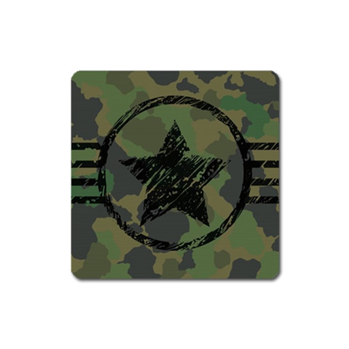 Military Camouflage Design Square Magnet