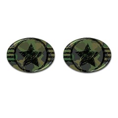 Military Camouflage Design Cufflinks (oval) by Vaneshart