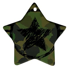 Military Camouflage Design Star Ornament (two Sides)